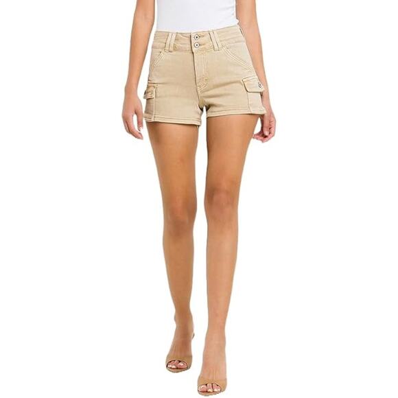 Vervet Pants - Vervet by Flying Monkey High Rise Cargo Shorts - V3411K - Size Medium